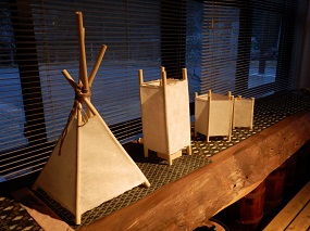 楮で作る和紙のランプシェード
